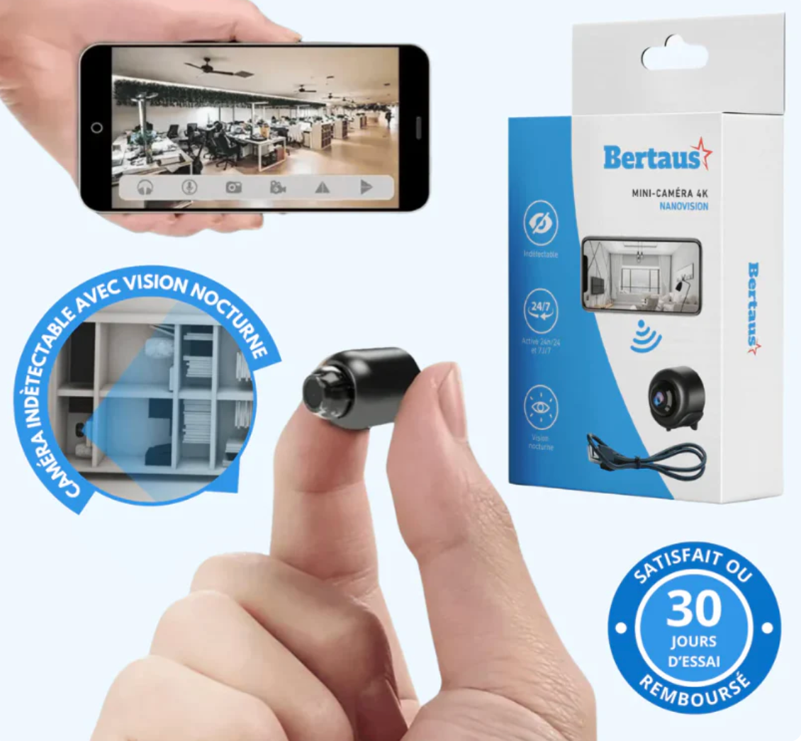 NanoVision Mini Caméra 4K - Tchad